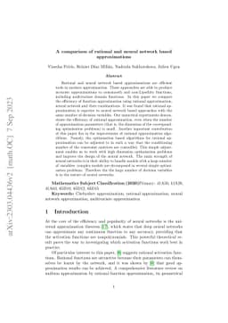 A comparison of rational and neural network based approximations