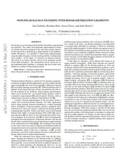 Nonlinear Kalman Filtering with Reparametrization Gradients