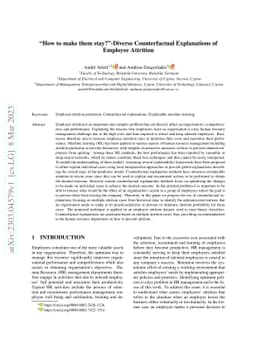"How to make them stay?" -- Diverse Counterfactual Explanations of
  Employee Attrition