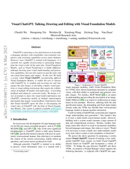 Visual ChatGPT: Talking, Drawing and Editing with Visual Foundation
  Models