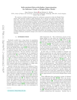 Self-contained Beta-with-Spikes Approximation for Inference Under a
  Wright-Fisher Model