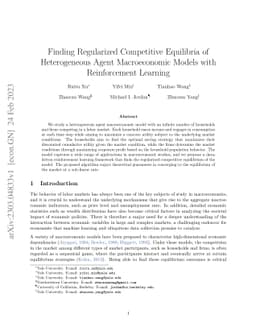 Finding Regularized Competitive Equilibria of Heterogeneous Agent
  Macroeconomic Models with Reinforcement Learning