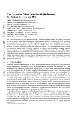 The Bystander Affect Detection (BAD) Dataset for Failure Detection in
  HRI