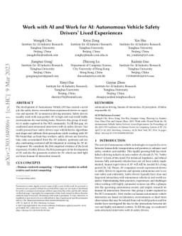 Work with AI and Work for AI: Autonomous Vehicle Safety Drivers' Lived
  Experiences