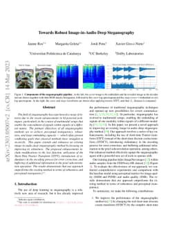 Towards Robust Image-in-Audio Deep Steganography