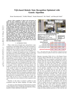 VQA-based Robotic State Recognition Optimized with Genetic Algorithm