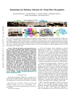 Dominating Set Database Selection for Visual Place Recognition