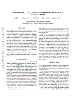 ESCL: Equivariant Self-Contrastive Learning for Sentence Representations
