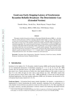 Good-case Early-Stopping Latency of Synchronous Byzantine Reliable
  Broadcast: The Deterministic Case (Extended Version)