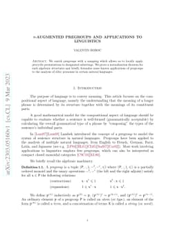 $π$-augmented pregroups and applications to linguistics
