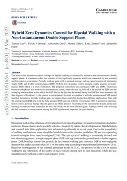 Hybrid Zero Dynamics Control for Bipedal Walking with a
  Non-Instantaneous Double Support Phase