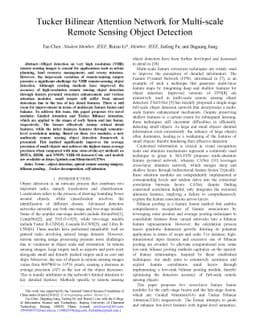 Tucker Bilinear Attention Network for Multi-scale Remote Sensing Object
  Detection