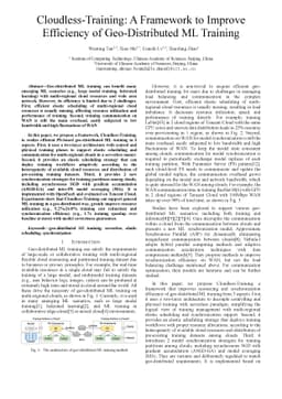 Cloudless-Training: A Framework to Improve Efficiency of Geo-Distributed
  ML Training