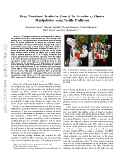 Deep Functional Predictive Control for Strawberry Cluster Manipulation
  using Tactile Prediction