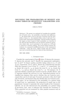 Bounding the Probabilities of Benefit and Harm Through Sensitivity
  Parameters and Proxies