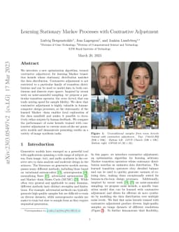 Learning Stationary Markov Processes with Contrastive Adjustment