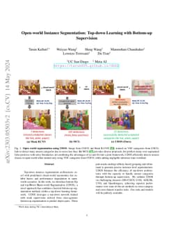 Open-world Instance Segmentation: Top-down Learning with Bottom-up
  Supervision