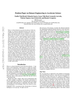 Position Paper on Dataset Engineering to Accelerate Science