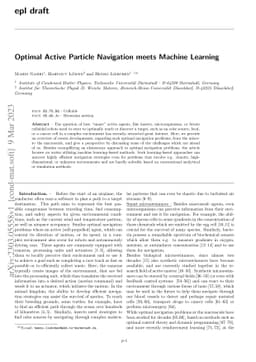 Optimal active particle navigation meets machine learning