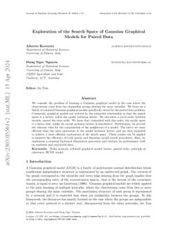 Exploration of the search space of Gaussian graphical models for paired
  data