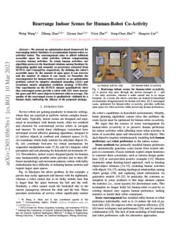 Rearrange Indoor Scenes for Human-Robot Co-Activity