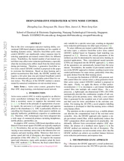 Deep Generative Fixed-filter Active Noise Control