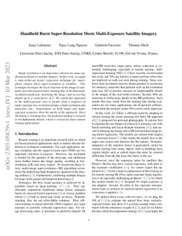 Handheld Burst Super-Resolution Meets Multi-Exposure Satellite Imagery
