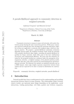 A pseudo-likelihood approach to community detection in weighted networks