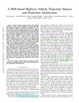 A POV-based Highway Vehicle Trajectory Dataset and Prediction
  Architecture