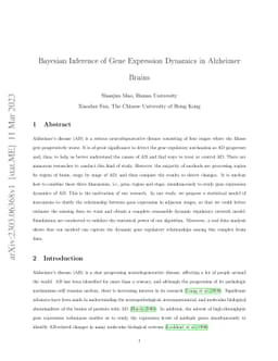 Bayesian Inference of Gene Expression Dynamics in Alzheimer Brains