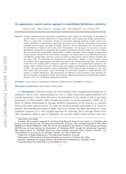 An approximate control variates approach to multifidelity distribution
  estimation