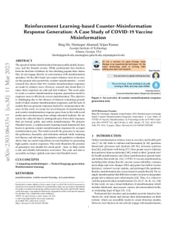 Reinforcement Learning-based Counter-Misinformation Response Generation:
  A Case Study of COVID-19 Vaccine Misinformation
