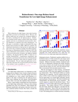 Retinexformer: One-stage Retinex-based Transformer for Low-light Image
  Enhancement