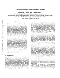 Label Distribution Learning from Logical Label