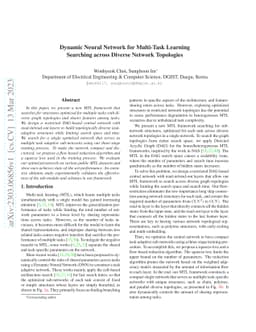 Dynamic Neural Network for Multi-Task Learning Searching across Diverse
  Network Topologies
