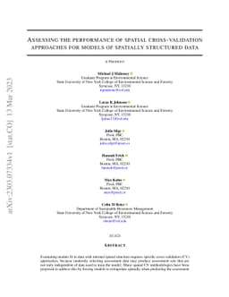 Assessing the performance of spatial cross-validation approaches for
  models of spatially structured data