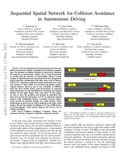 Sequential Spatial Network for Collision Avoidance in Autonomous Driving