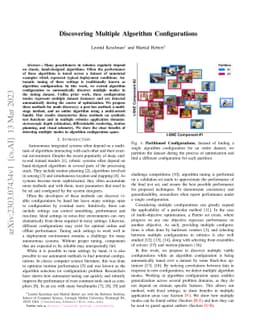 Discovering Multiple Algorithm Configurations