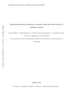 Redrawing attendance boundaries to promote racial and ethnic diversity
  in elementary schools