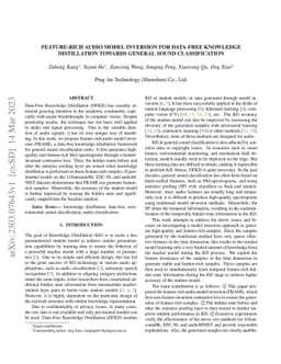 Feature-Rich Audio Model Inversion for Data-Free Knowledge Distillation
  Towards General Sound Classification