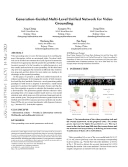 Generation-Guided Multi-Level Unified Network for Video Grounding