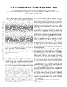 Activity Recognition From Newborn Resuscitation Videos