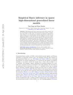 Empirical Bayes inference in sparse high-dimensional generalized linear
  models