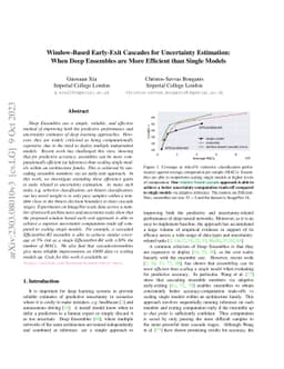 Window-Based Early-Exit Cascades for Uncertainty Estimation: When Deep
  Ensembles are More Efficient than Single Models