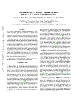 A Hierarchical Regression Chain Framework for Affective Vocal Burst
  Recognition