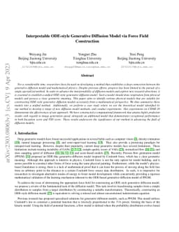 Interpretable ODE-style Generative Diffusion Model via Force Field
  Construction