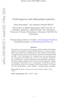 Codivergences and information matrices