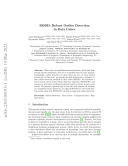 RODD: Robust Outlier Detection in Data Cubes