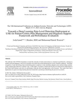 Towards a Deep Learning Pain-Level Detection Deployment at UAE for
  Patient-Centric-Pain Management and Diagnosis Support: Framework and
  Performance Evaluation