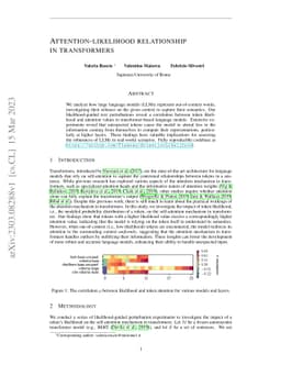 Attention-likelihood relationship in transformers